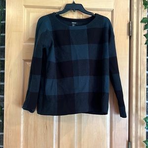 Green and black sweater